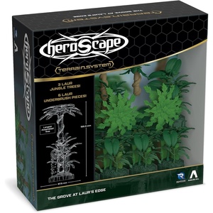 Renegade Game Studios Heroscape Terrain Pack: The Grove at Laur’s Edge Jungle Expansion with 3 Trees & 6 Underbrush