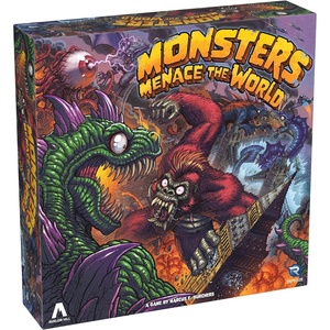 Renegade Game Studios Monsters Menace the World Strategy Board Game with Miniatures, 2-4 Players, Ages 14+
