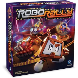 Renegade Game Studios Robo Rally Board Game Strategy Card Programming with 6 Pre-Painted Robot Miniatures for 2-6 Players Ages 12+