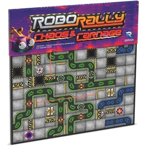 Renegade Game Studios Robo Rally: Chaos & Carnage Expansion Board Game with Teleporters, Crushers, Randomizers