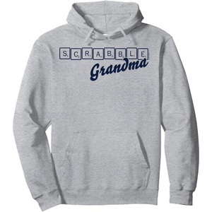 Scrabble Grandma Tiles Pullover Hoodie(Heather Grey)