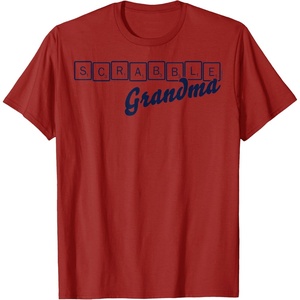 Scrabble Grandma Tiles T-Shirt(Cranberry Red)