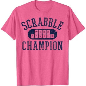 Scrabble Word Genius Scrabble Champion T-Shirt(Pink Heather)
