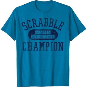 Scrabble Word Genius Scrabble Champion T-Shirt(Sapphire Blue)