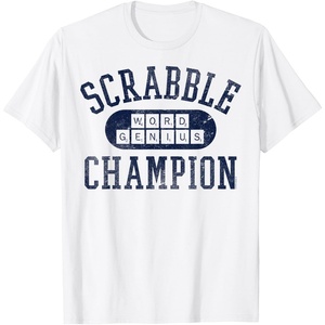 Scrabble Word Genius Scrabble Champion T-Shirt(White)