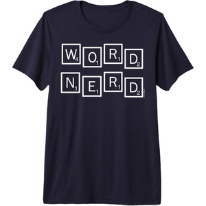 Scrabble Word Nerd Tiles Premium Tri-blend T-Shirt(Navy Blue)