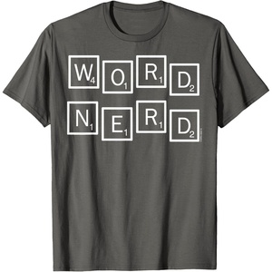 Scrabble Word Nerd Tiles T-Shirt(Asphalt Grey)