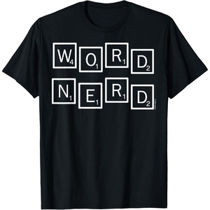 Scrabble Word Nerd Tiles T-Shirt(Black)