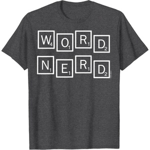 Scrabble Word Nerd Tiles T-Shirt(Dark Heather Grey)