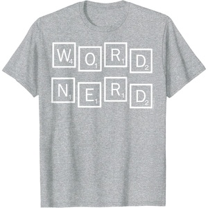 Scrabble Word Nerd Tiles T-Shirt(Heather Grey)