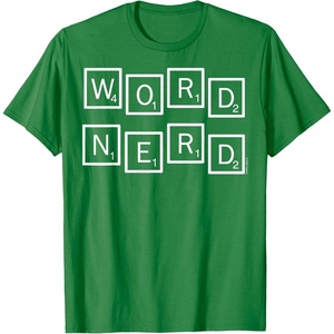 Scrabble Word Nerd Tiles T-Shirt(Kelly Green)