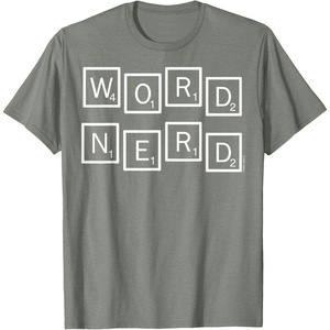 Scrabble Word Nerd Tiles T-Shirt(Olive Heather)