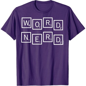 Scrabble Word Nerd Tiles T-Shirt(Purple)
