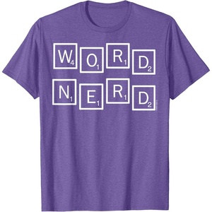 Scrabble Word Nerd Tiles T-Shirt(Purple Heather)