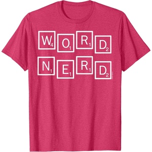 Scrabble Word Nerd Tiles T-Shirt(Red Heather)