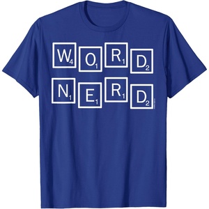 Scrabble Word Nerd Tiles T-Shirt(Royal Blue)
