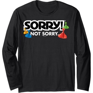 Sorry Not Sorry Logo Long Sleeve T-Shirt(Black)