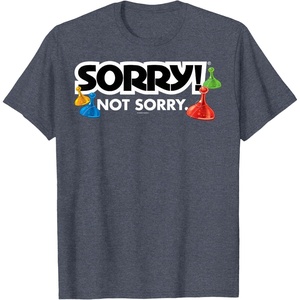 Sorry Not Sorry Logo T-Shirt(Heather Blue)