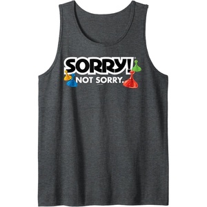 Sorry Not Sorry Logo Tank Top(Dark Heather Grey)