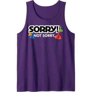 Sorry Not Sorry Logo Tank Top(Purple)