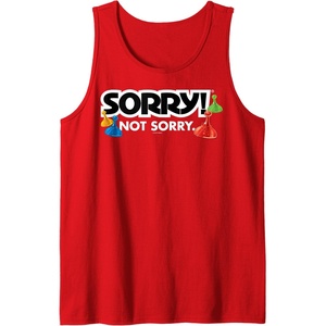 Sorry Not Sorry Logo Tank Top(Red)