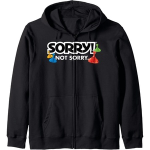 Sorry Not Sorry Logo Zip Hoodie(Black)