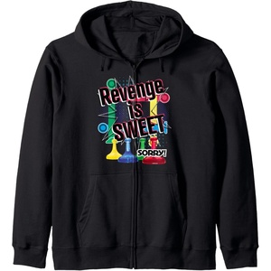 Sorry Revenge Is Sweet Zip Hoodie(Black)