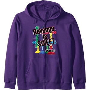 Sorry Revenge Is Sweet Zip Hoodie(Purple)