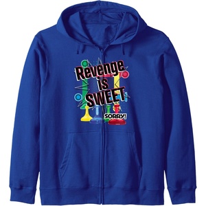 Sorry Revenge Is Sweet Zip Hoodie(Royal Blue)