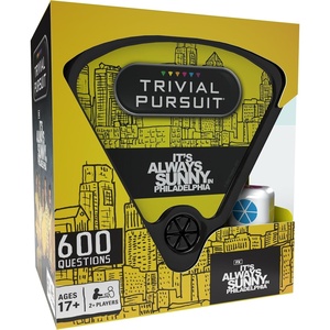 Trivial Pursuit It’s Always Sunny in Philadelphia (Quickplay Edition)| Officially Licensed Trivia Game Questions from It’s Always Sunny in Philadelphia | 600 Questions & Die in Travel Container