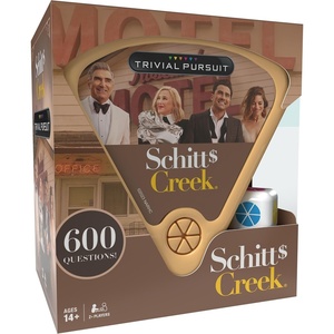 Trivial Pursuit Schitt’s Creek Edition | Trivia Game Questions from Schitt’s Creek | 600 Questions & Die in Travel Container | Officially Licensed Schitt’s Creek Game