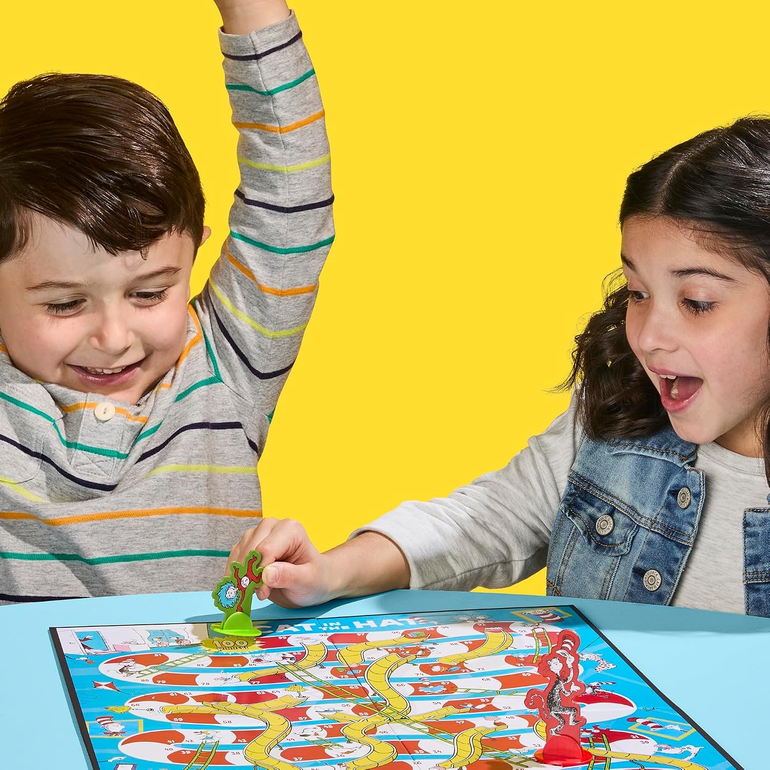 image:imageHasbro Gaming Chutes and Ladders The Cat in the Hat Edition Board Game Preschool Games 2 to 4 Players 15 Mins Ages 3 Kids Gifts