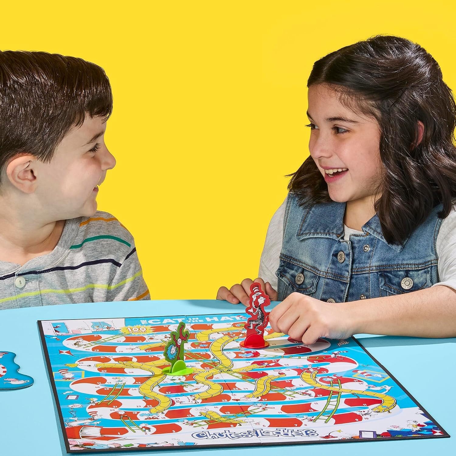 image:imageHasbro Gaming Chutes and Ladders The Cat in the Hat Edition Board Game Preschool Games 2 to 4 Players 15 Mins Ages 3 Kids Gifts