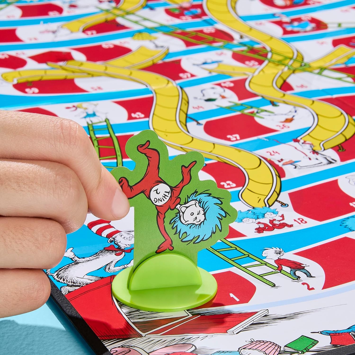 image:imageHasbro Gaming Chutes and Ladders The Cat in the Hat Edition Board Game Preschool Games 2 to 4 Players 15 Mins Ages 3 Kids Gifts