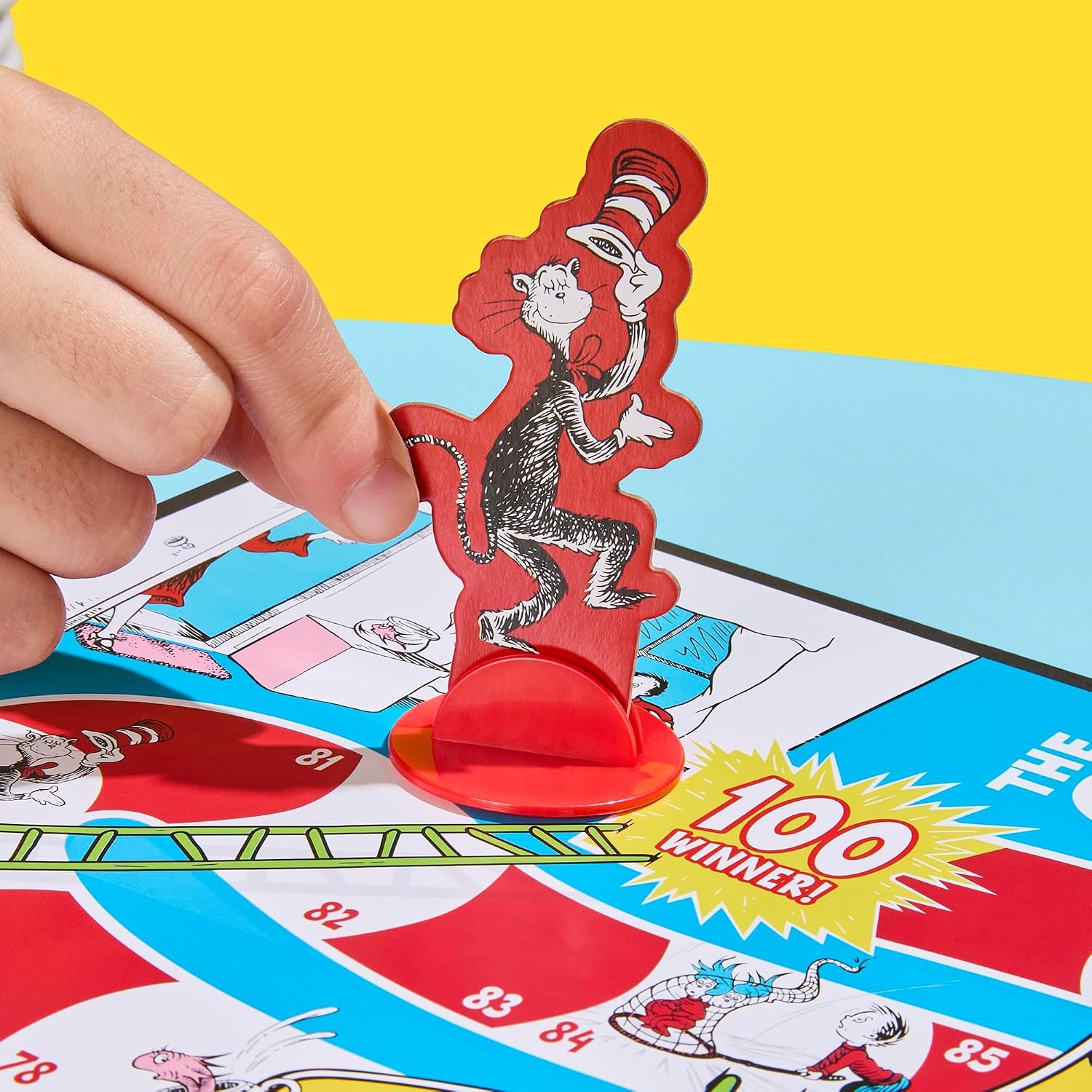 image:imageHasbro Gaming Chutes and Ladders The Cat in the Hat Edition Board Game Preschool Games 2 to 4 Players 15 Mins Ages 3 Kids Gifts