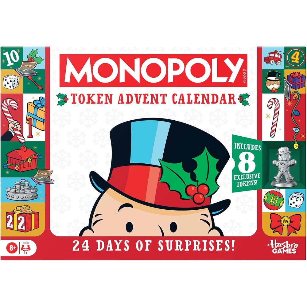 image:imageMonopoly Token Advent Calendar  24 Day Countdown with 24 Tokens Including 8 Exclusive Tokens  Christmas for Kids  Ages 8